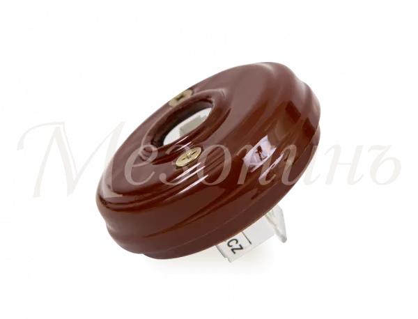 Розетка ретро компьютерная RJ45  (без подъемной рамки D70x25), цвет - коричневый, коллекция "Новая Г