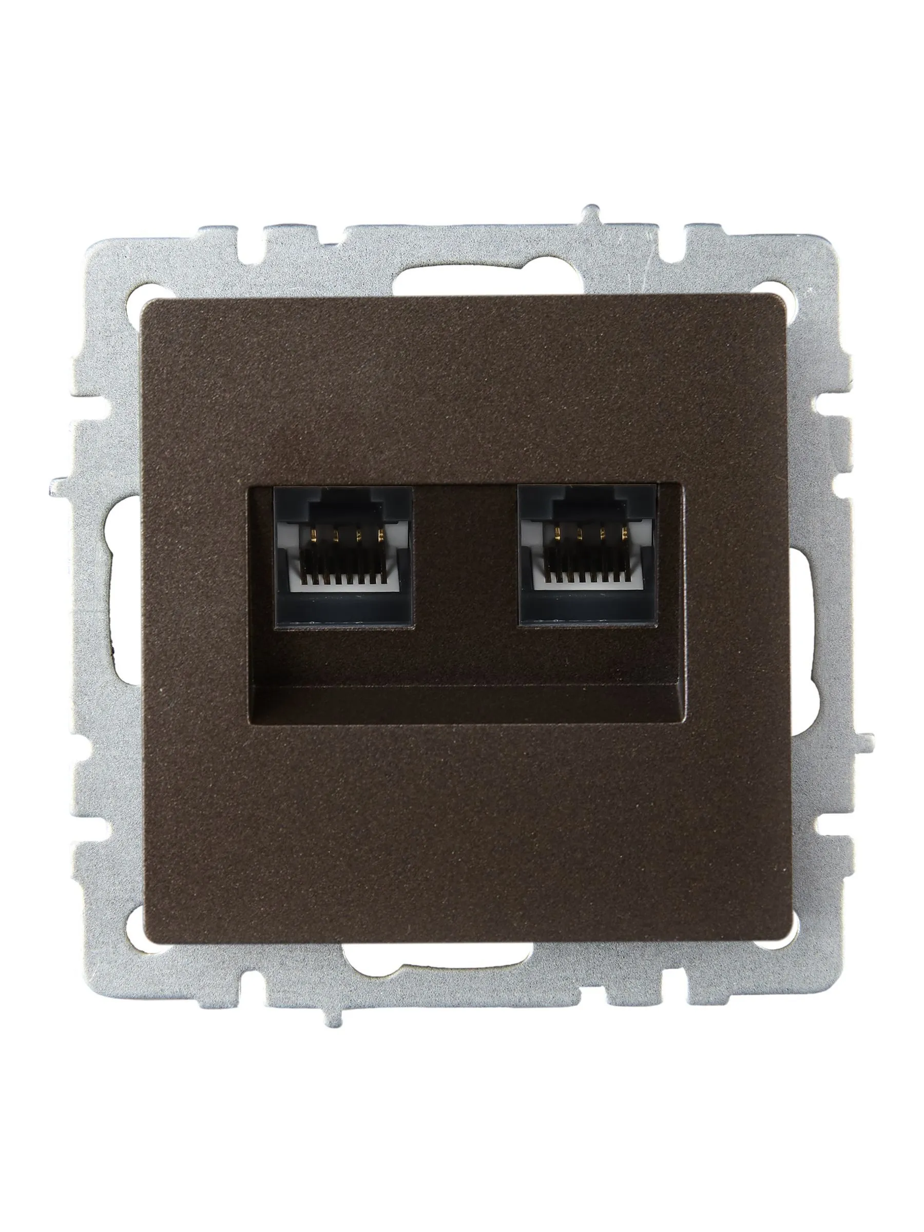 BRITE Розетка компьютерная двойная RJ45 кат.6 РК11-2-БрТБ темная бронза IEK - Фото 4