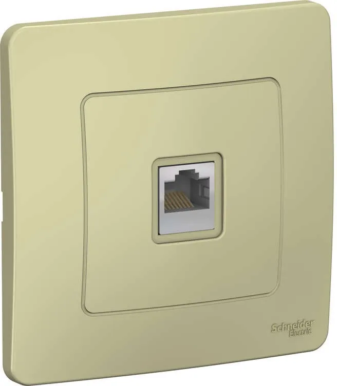 Розетка компьютерная 1-м СП Blanca RJ45 кат.5E беж. SE BLNIS045007 - Фото 2