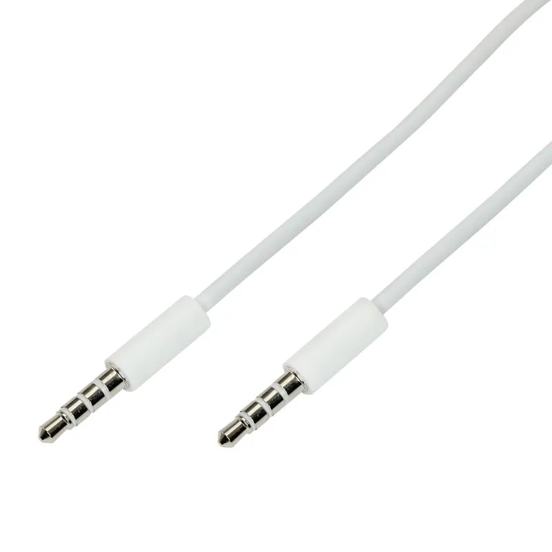 Аудиокабель AUX 3,5мм, 0,5м, белый REXANT - Фото 3