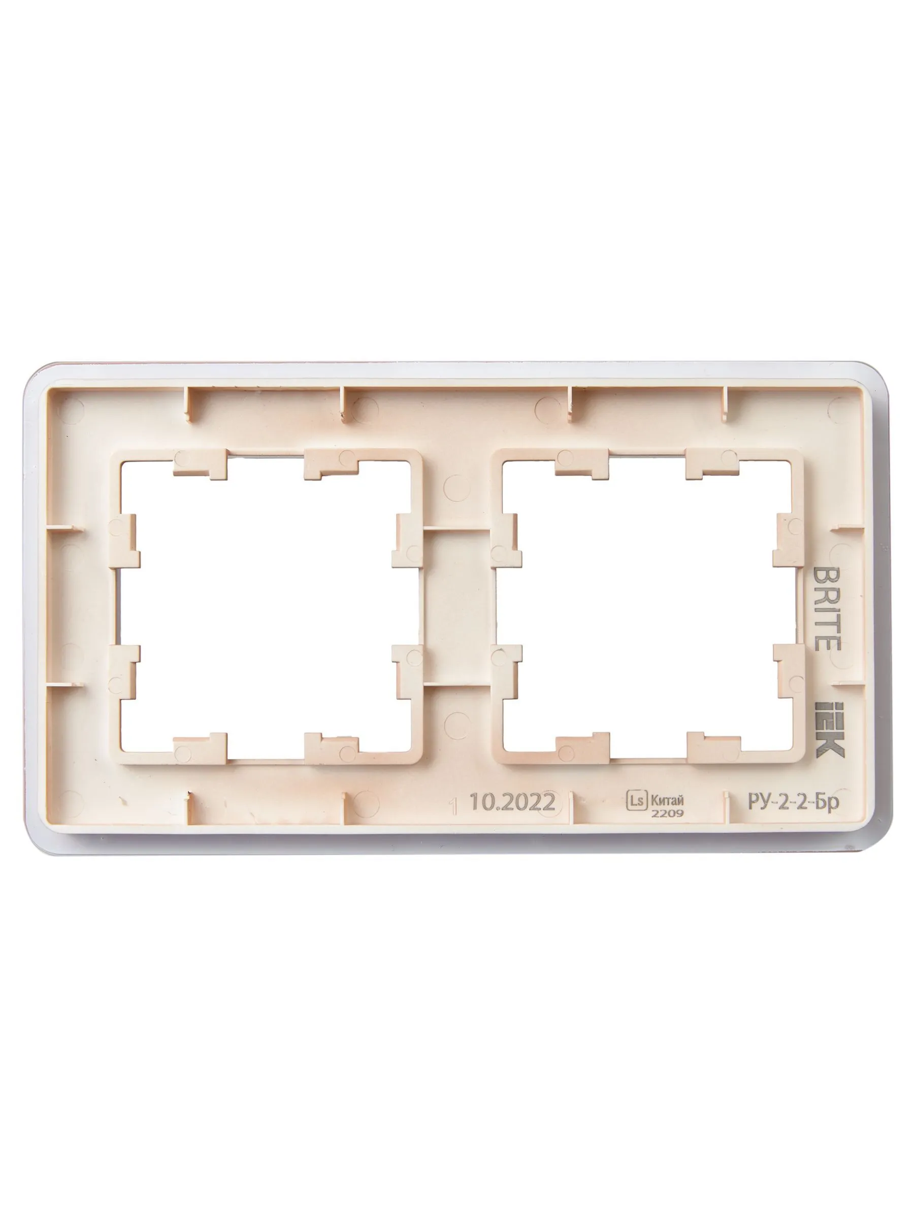 BRITE Рамка 2-местная РУ-2-2-Бр стекло дымчатый RE IEK - Фото 6