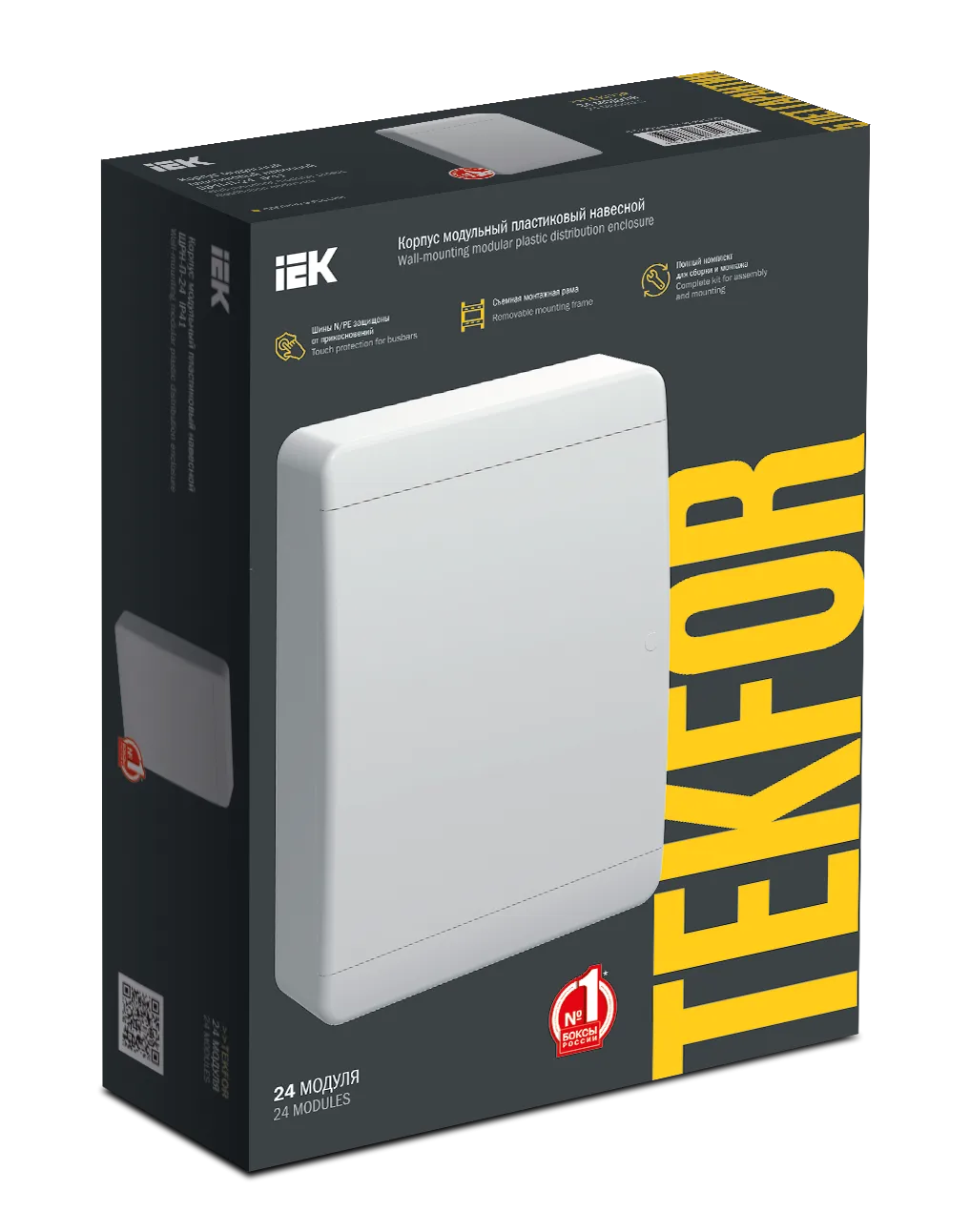 TEKFOR Корпус пластиковый БЕЛЫЙ ЩРН-П-24, IP41 белая дверь IEK - Фото 2