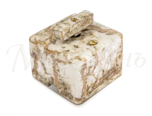 Выключатель ретро проходной фарфоровый поворотный на 2 положения, коллекция "QUADRA" , цвет - дворцо GE80404-19