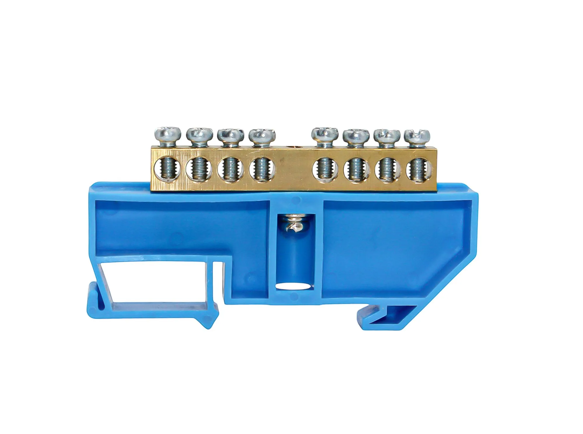 Шина N "ноль" на DIN-изоляторе СИНИЙ 6х9-8 DEKRON - Фото 2