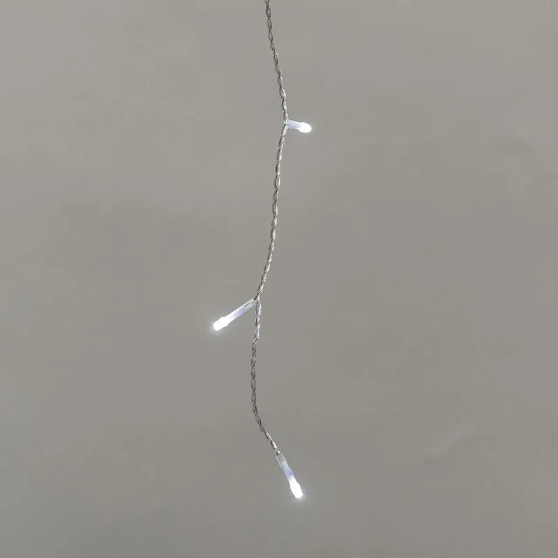 Гирлянда светодиодная Айсикл (бахрома) 25х0,6м, c эффектом мерцания, прозрачный провод, IP44, 230В, диоды БЕЛЫЕ, 588LED NEON-NIGHT - Фото 3