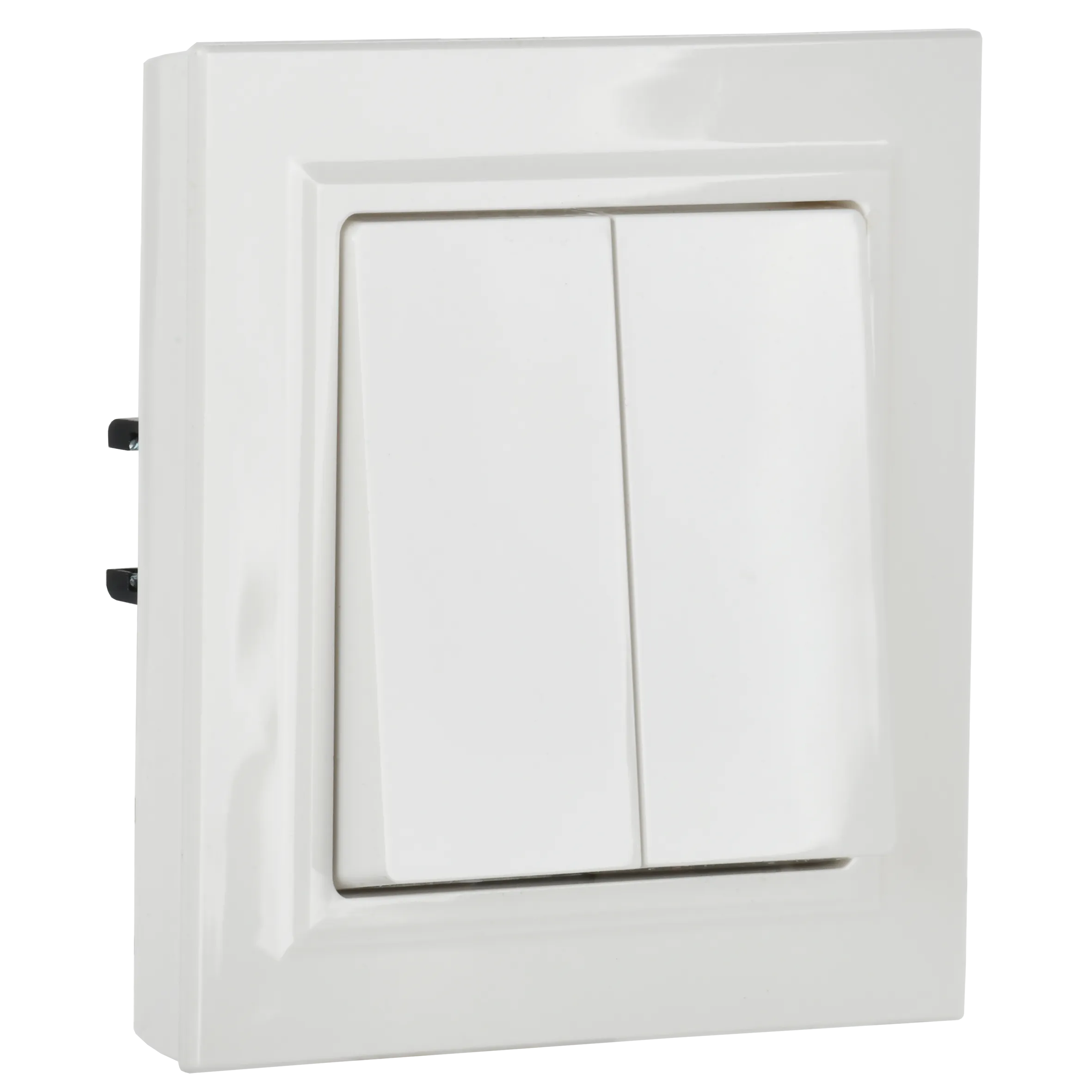 BRITE Выключатель 2-клавишный 10А в сборе ВСР10-2-0-БрБ белый IEK - Фото 7