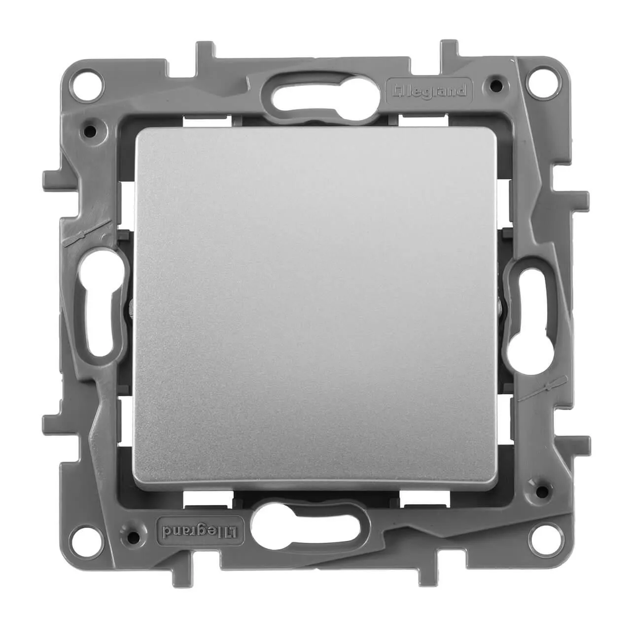 ETIKA Переключатель 1-клавишный схема 6 10АХ безвинтовые зажимы алюминий - Фото 4