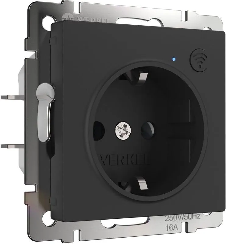 Розетка Wi-Fi (черный матовый) Werkel