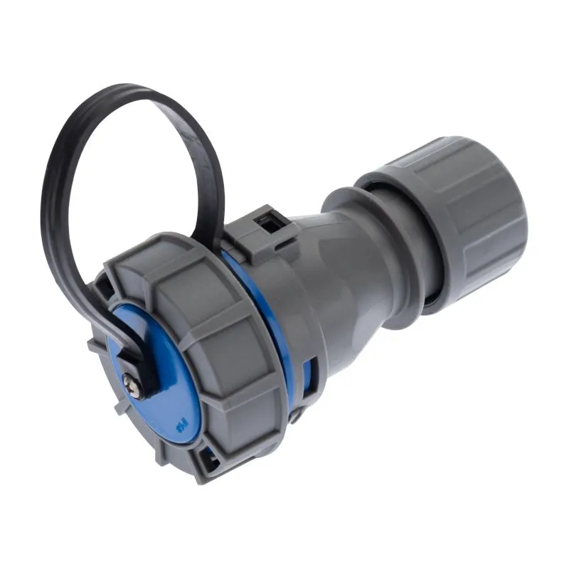 Розетка влагозащищенная кабельная переносная 1 гнездо, 2Р+РЕ, 16А, IP68, серая REXANT