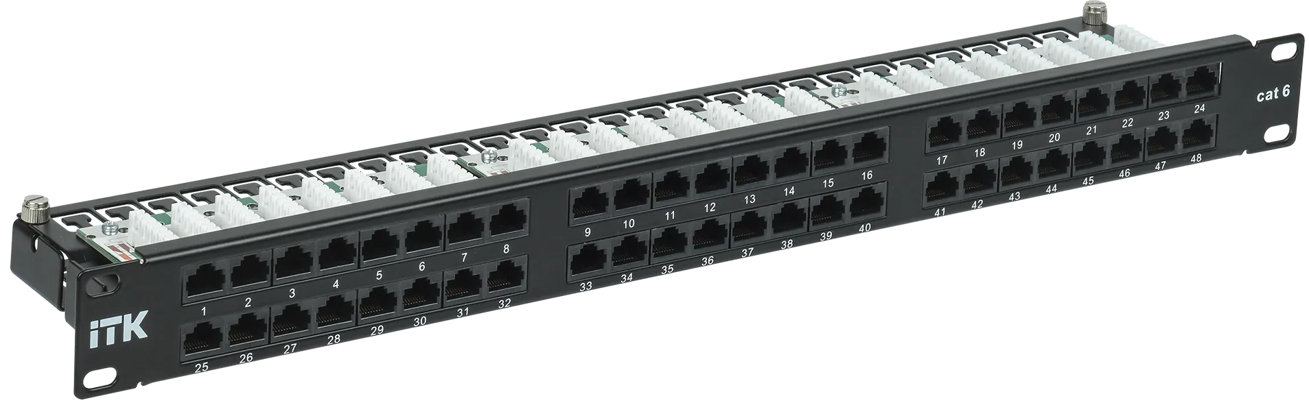 ITK 1U патч-панель кат. 6 UTP 48 портов Dual IDC высокой плотности PP48-1UC06U-D05H