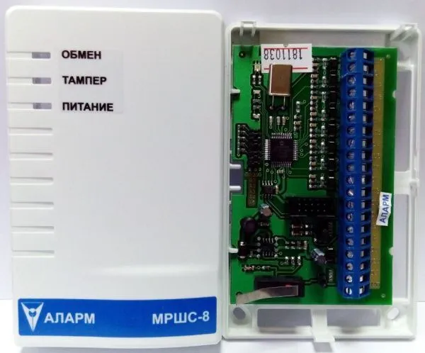 Модуль расширения шлейфов сигнализации МРШС-8 (используется с ППКО Аларм-11, -14, -15)