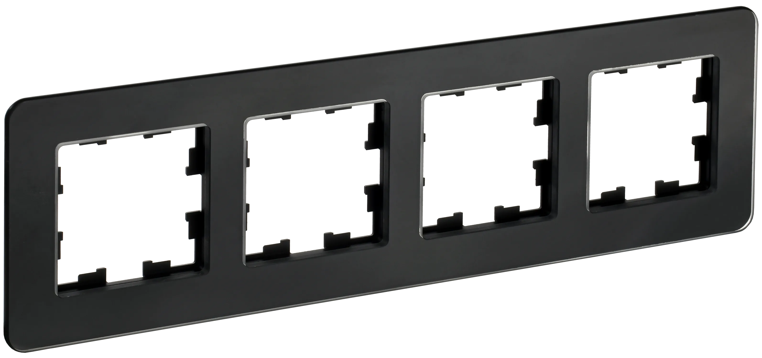 BRITE Рамка 4-местная РУ-4-2-Бр стекло черный RE IEK