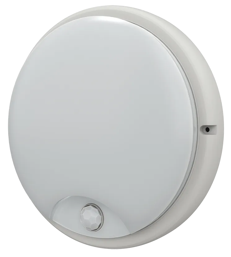 Светильник светодиодный ДПО 4200Д 12Вт 6500K IP54 круг белый с инфракрасным датчиком движения IEK