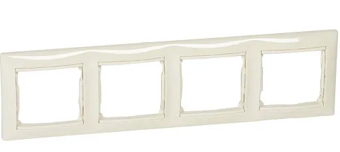 VALENA DIY Рамка 4-местная слоновая кость 695634