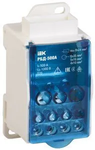 Блок распределительный РБД-500А на DIN-рейку IEK RBD-500