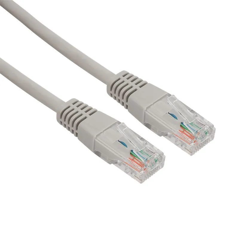 Шнур коммутационный, патч-корд U/UTP RJ45-RJ45, CAT 5e, LSZH серый, 1м REXANT 18-8002