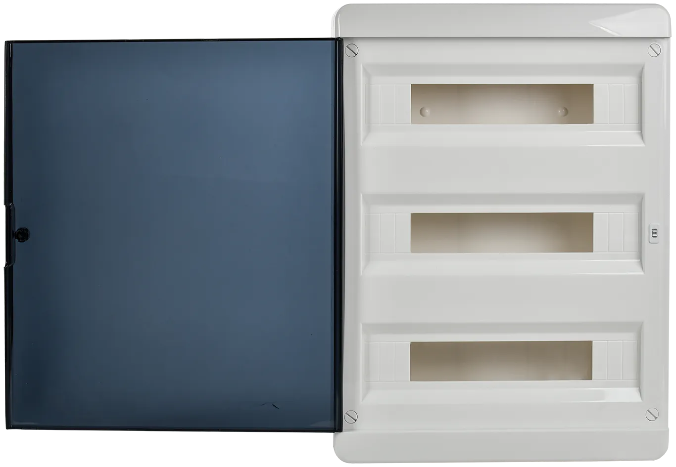 TEKFOR Корпус пластиковый ЩРВ-П-54 IP41 черная прозрачная дверь IEK - Фото 5