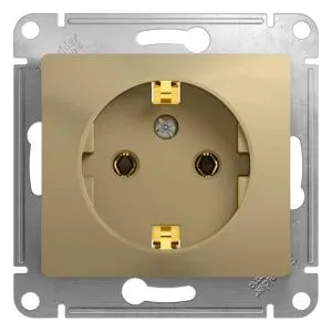 Розетка 1-м СП Glossa 16А IP20 с заземл. механизм титан SE GSL000443 1063792