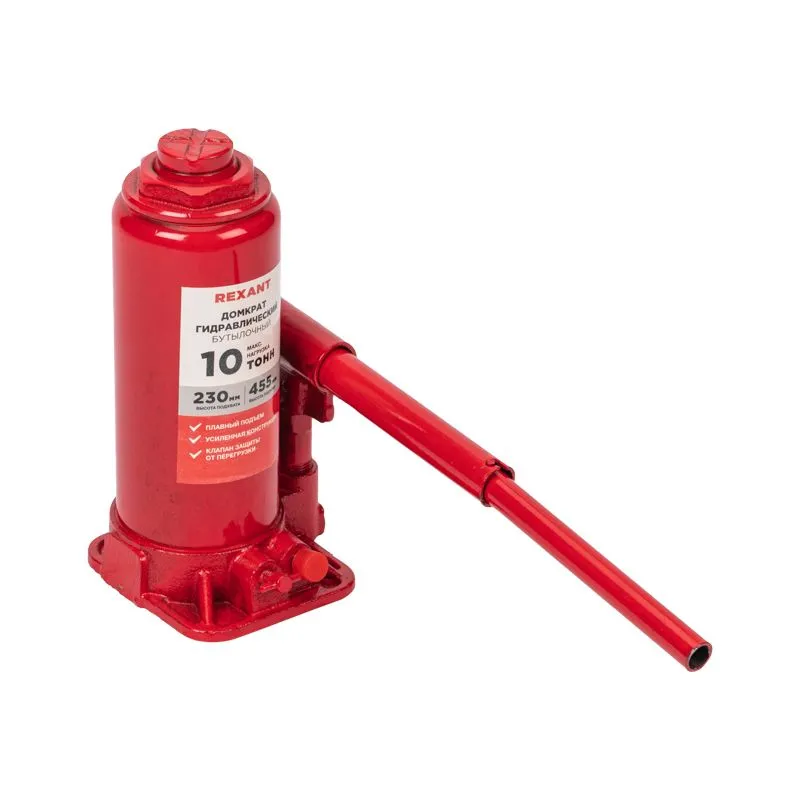Домкрат гидравлический бутылочный 10т REXANT - Фото 4