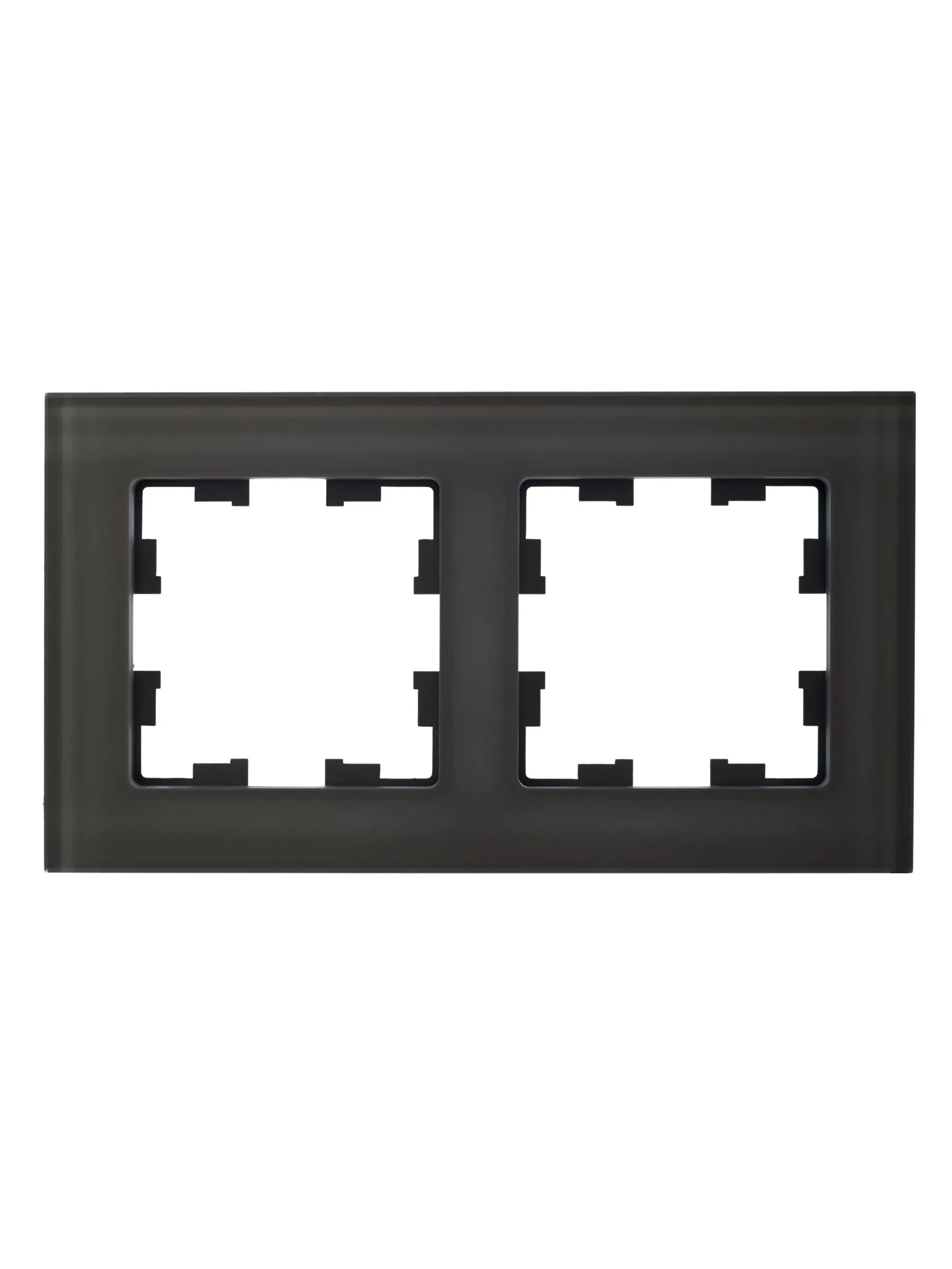 BRITE Рамка 2 -местная РУ-2-2-БрД стекло дымчатый IEK - Фото 6