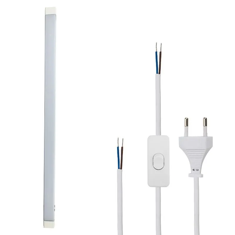 Комплект Светодиодный линейный светильник REXANT СПО 110 ОПАЛ 55 Вт, 185-265 В, IP20, 5225 Лм, 4000 K нейтральный свет + Сетевой шнур с выключателем 607-021-1