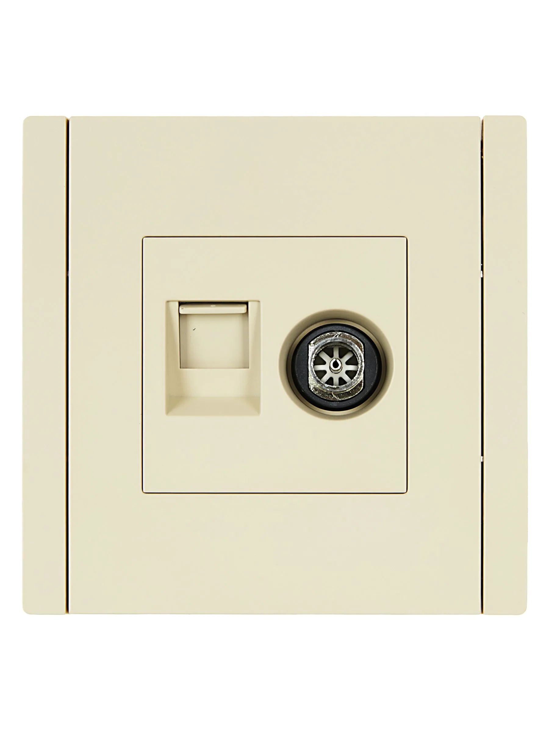 FORTE&PIANO Розетка двойная TV+RJ45 кат.5E FP436 ваниль IEK - Фото 3