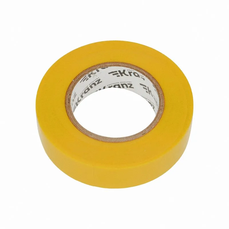 Изолента ПВХ 0,13х19мм, 25м, желтая KRANZ - Фото 4