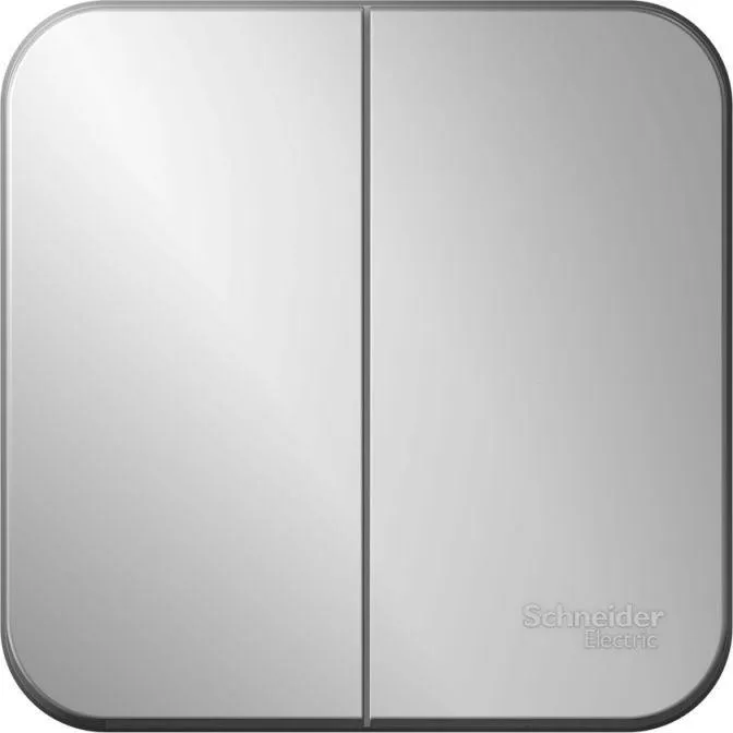 Выключатель 2-кл. ОП Blanca 10А IP20 (сх. 5) 250В с изолир. пластиной алюм. SE BLNVA105013