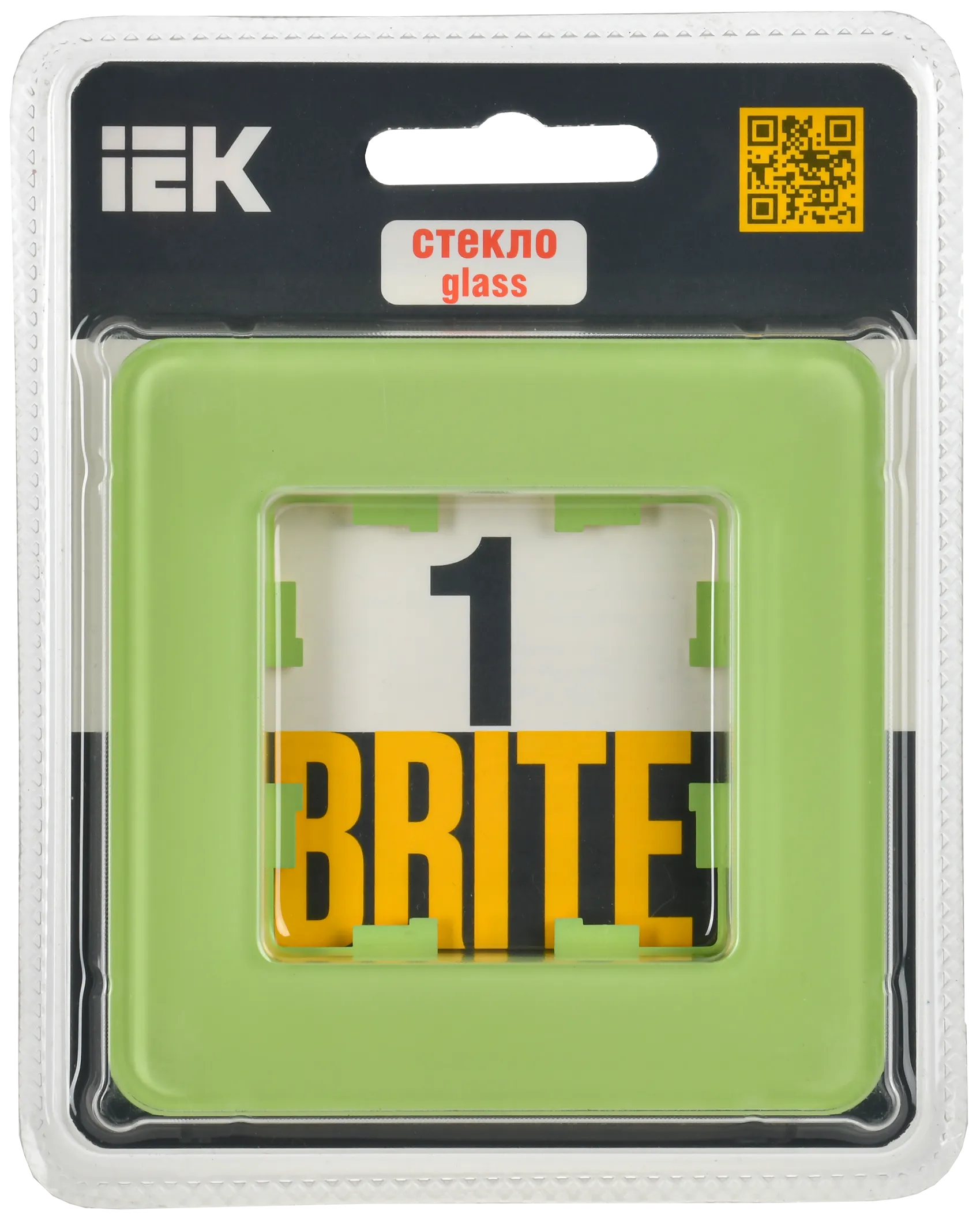 BRITE Рамка 1-местная РУ-1-2-Бр стекло эко грин RE IEK - Фото 2