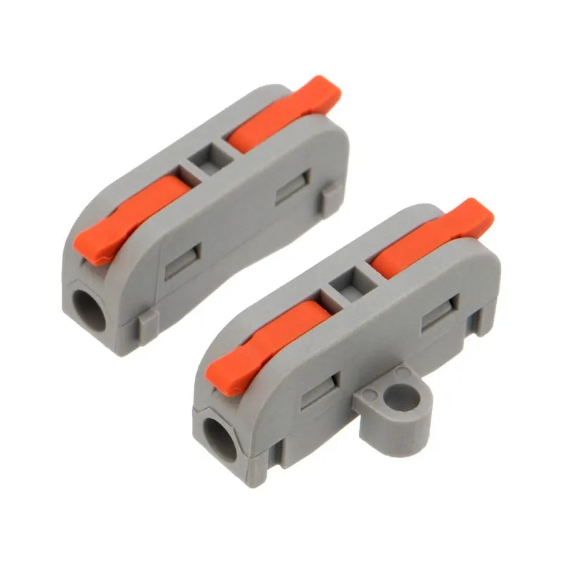 Клемма СМК 222-421P проходная 1 полюс, с монтажной площадкой (0,08-4 мм²), серая (50 шт./уп.) REXANT 