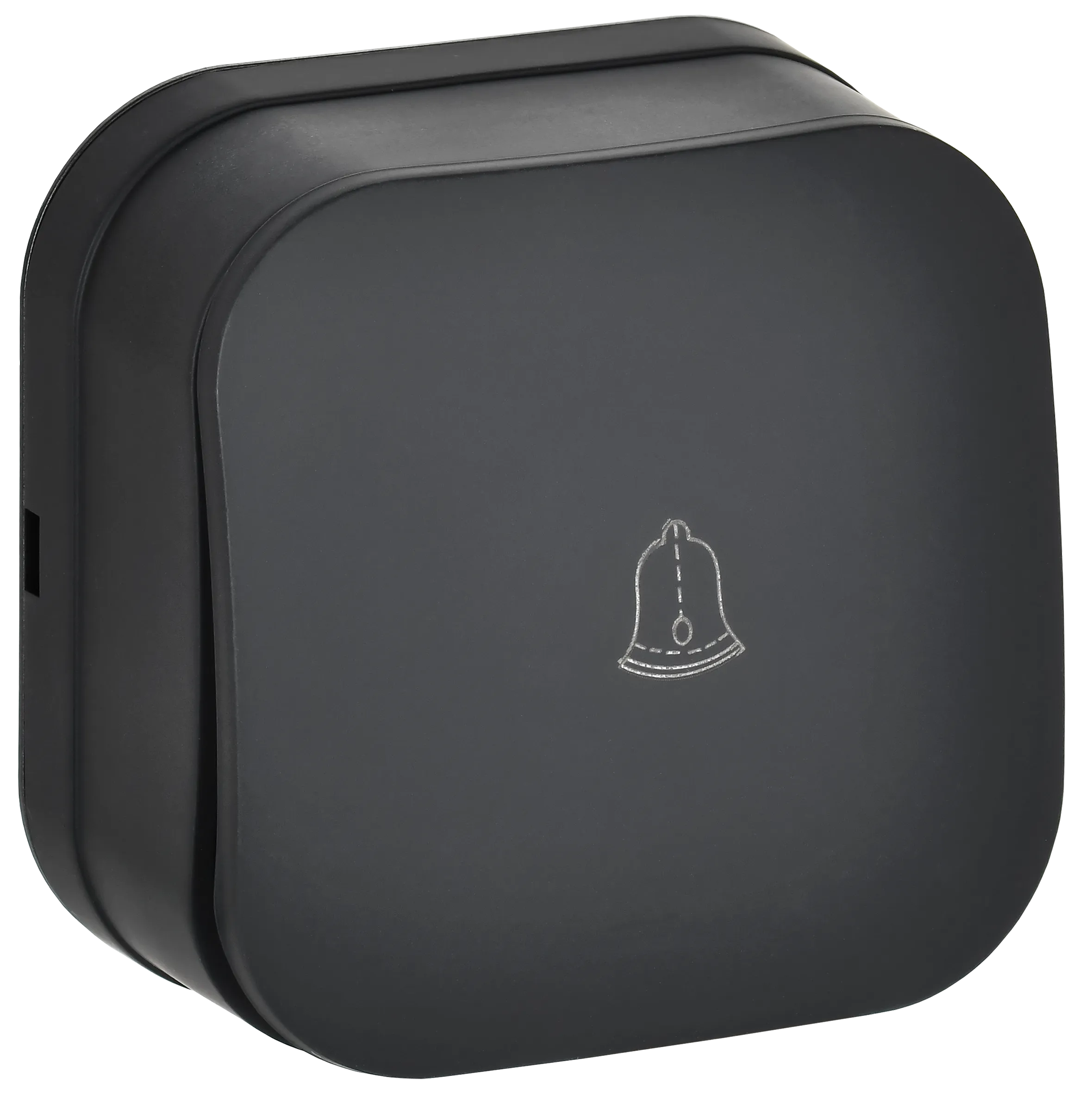 GLORY Выключатель 1-клавишный для открытой установки самовозвратный 10А ВСс20-1-0-ХЧм черный матовый IEK