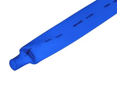 Трубка термоусаживаемая ТУТ нг 20,0/10,0мм, синяя, упаковка 10 шт. по 1м REXANT - Фото 2