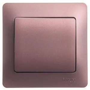 Выключатель 1-кл. СП Glossa 10А IP20 (сх. 1) 10AX в сборе баклажан. SE GSL001112 454404