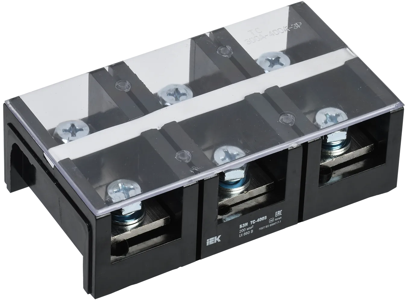 Блок зажимов наборный БЗН ТВ-604 6мм2 60А 4 пары IEK