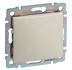 VALENA DIY Выключатель 1-клавишный самовозвартный схема 1P 10А безвинтовые зажимы слоновая кость 695607