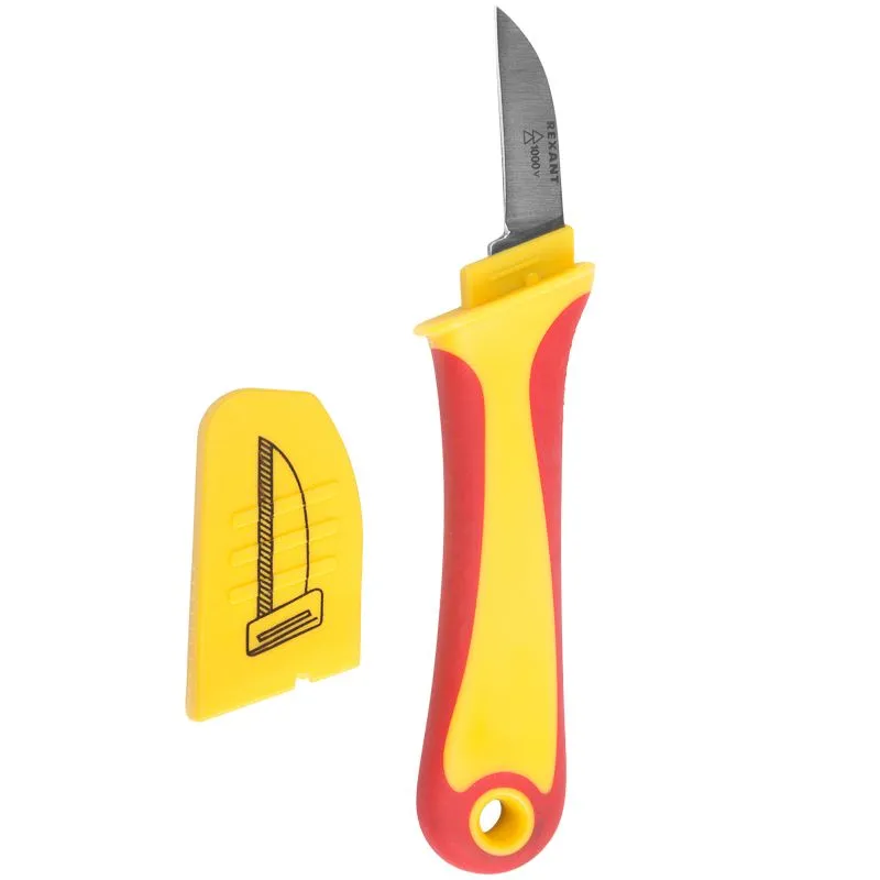 Нож монтажника, нержавеющая сталь, прямое лезвие REXANT - Фото 3