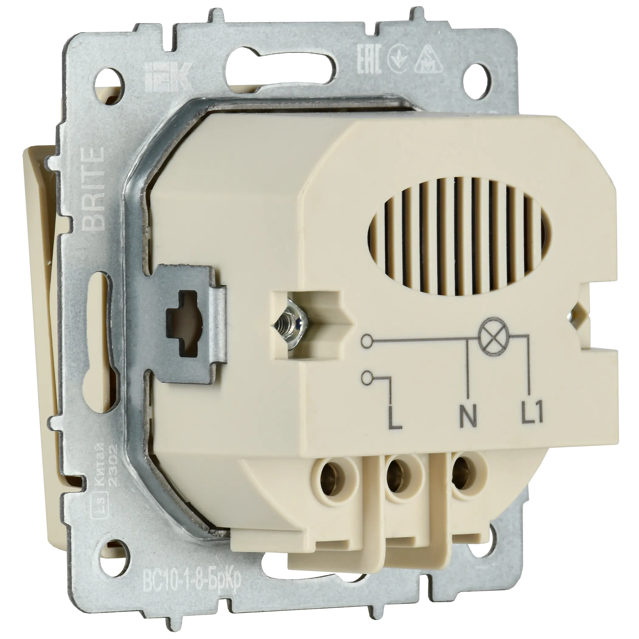 BRITE Выключатель карточный 30А ВС10-1-8-БрКр бежевый IEK - Фото 8