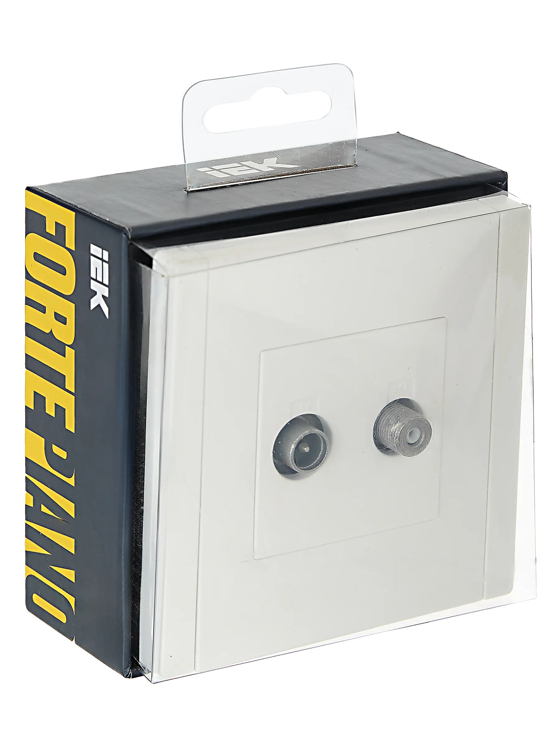 FORTE&PIANO Розетка двойная TV+SAT FP238 белый IEK - Фото 2