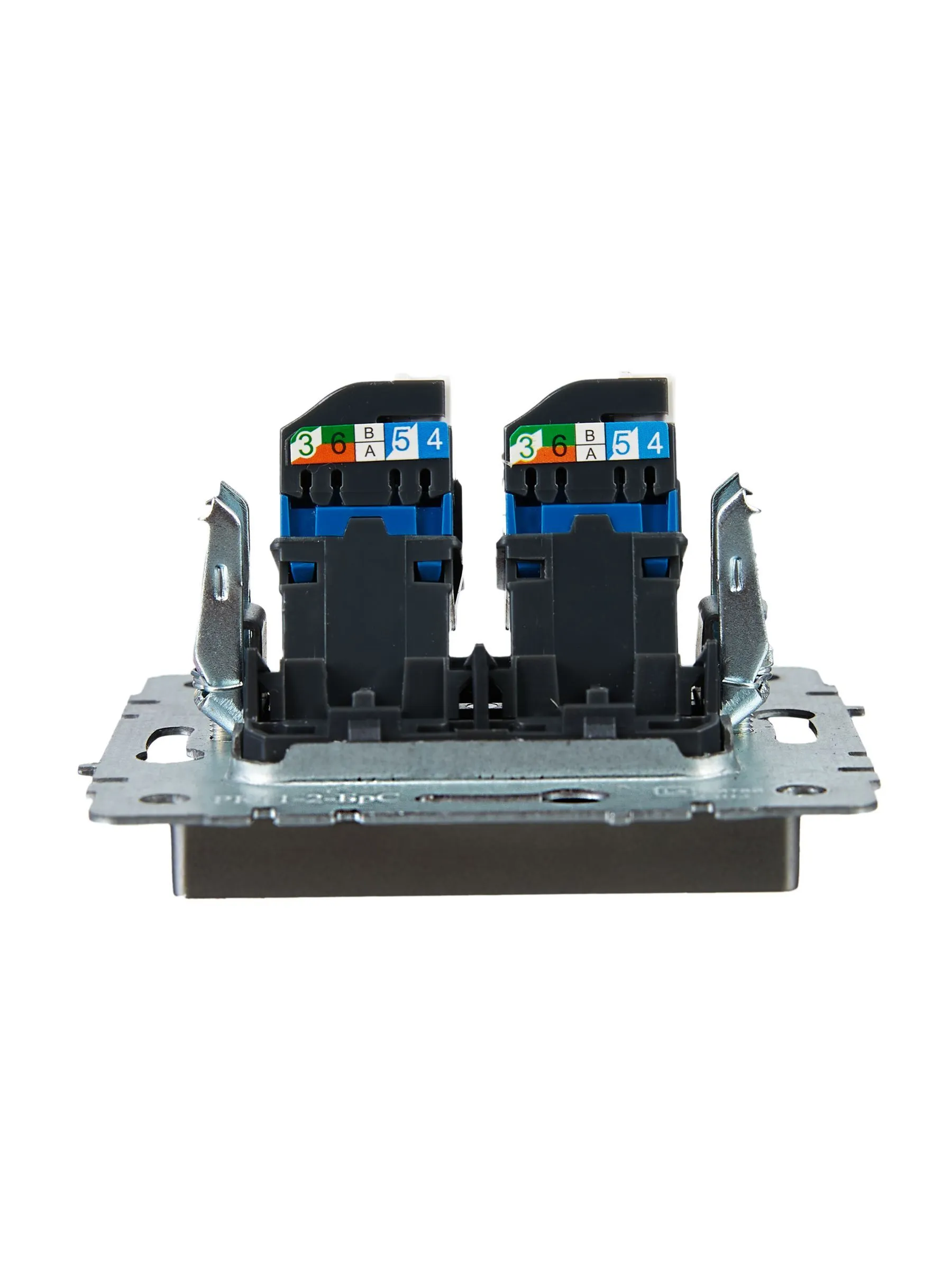 BRITE Розетка компьютерная двойная RJ45 кат.6 РК11-2-БрС сталь IEK - Фото 4