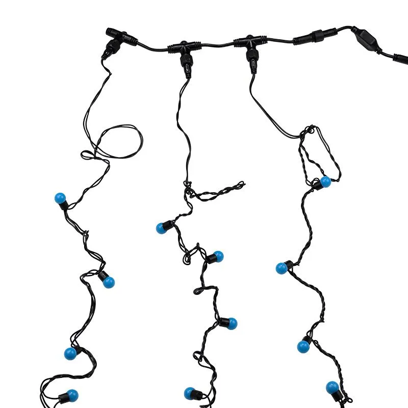 Гирлянда "LED ClipLight - ШАРИКИ" 24V, 3 нити по 20 м, цвет диодов Синий - Фото 3