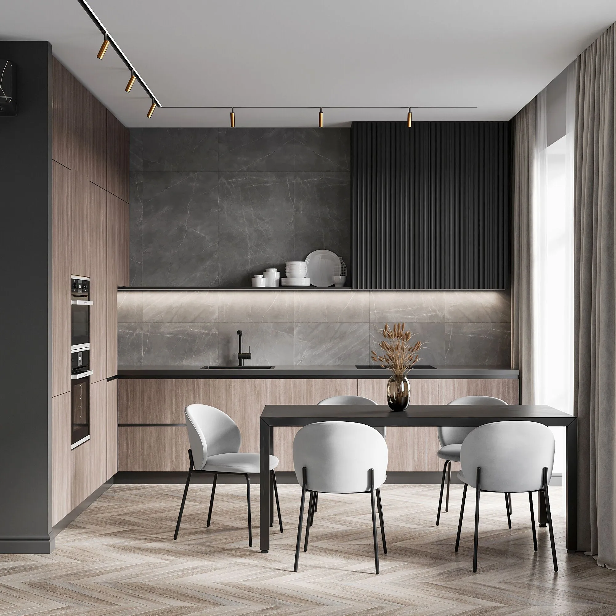 Slim Magnetic Шинопровод встраиваемый с местом под светодиодную ленту (чёрный) (2м) 85132/00 Elektro - Фото 4