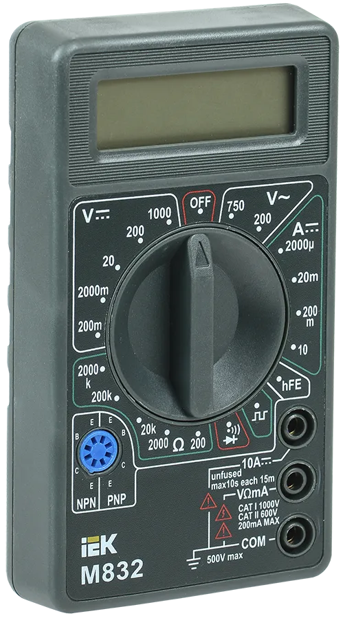 Мультиметр цифровой UNIVERSAL M832 IEK