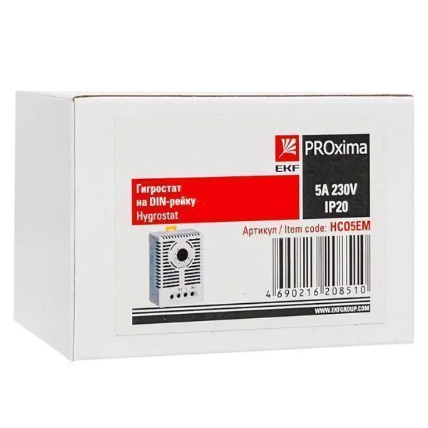 Гигростат на DIN-рейку 5А 230В IP20 EKF PROxima - Фото 2