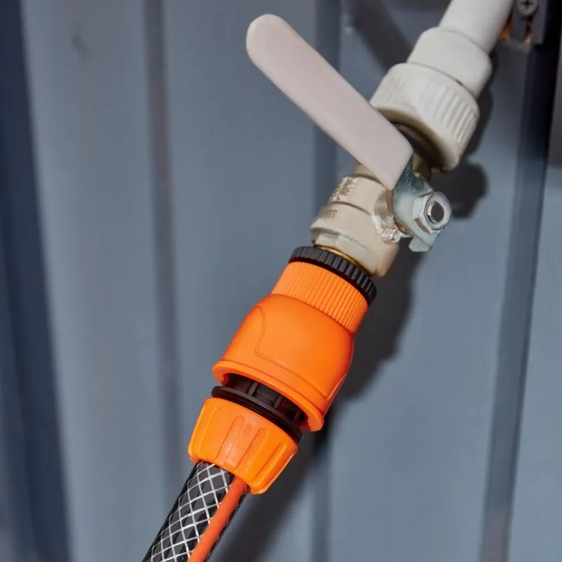 Коннектор для шланга, быстросъемный, 1/2", с аквастопом ЧЕТЫРЕ СЕЗОНА - Фото 4