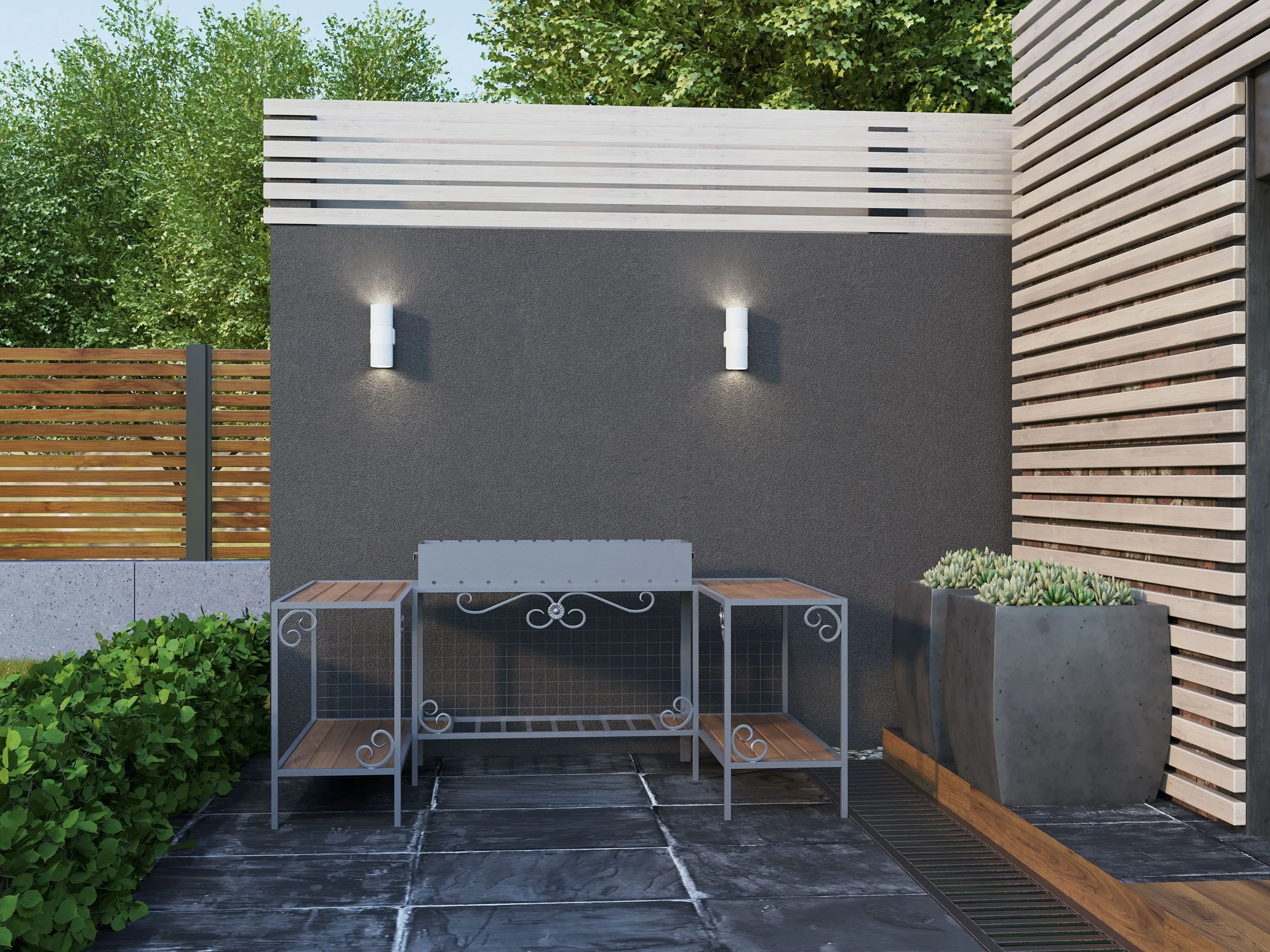 LIGHTING Светильник уличный 5108 настенный под лампу 2хGU10 IP65 белый IEK - Фото 6