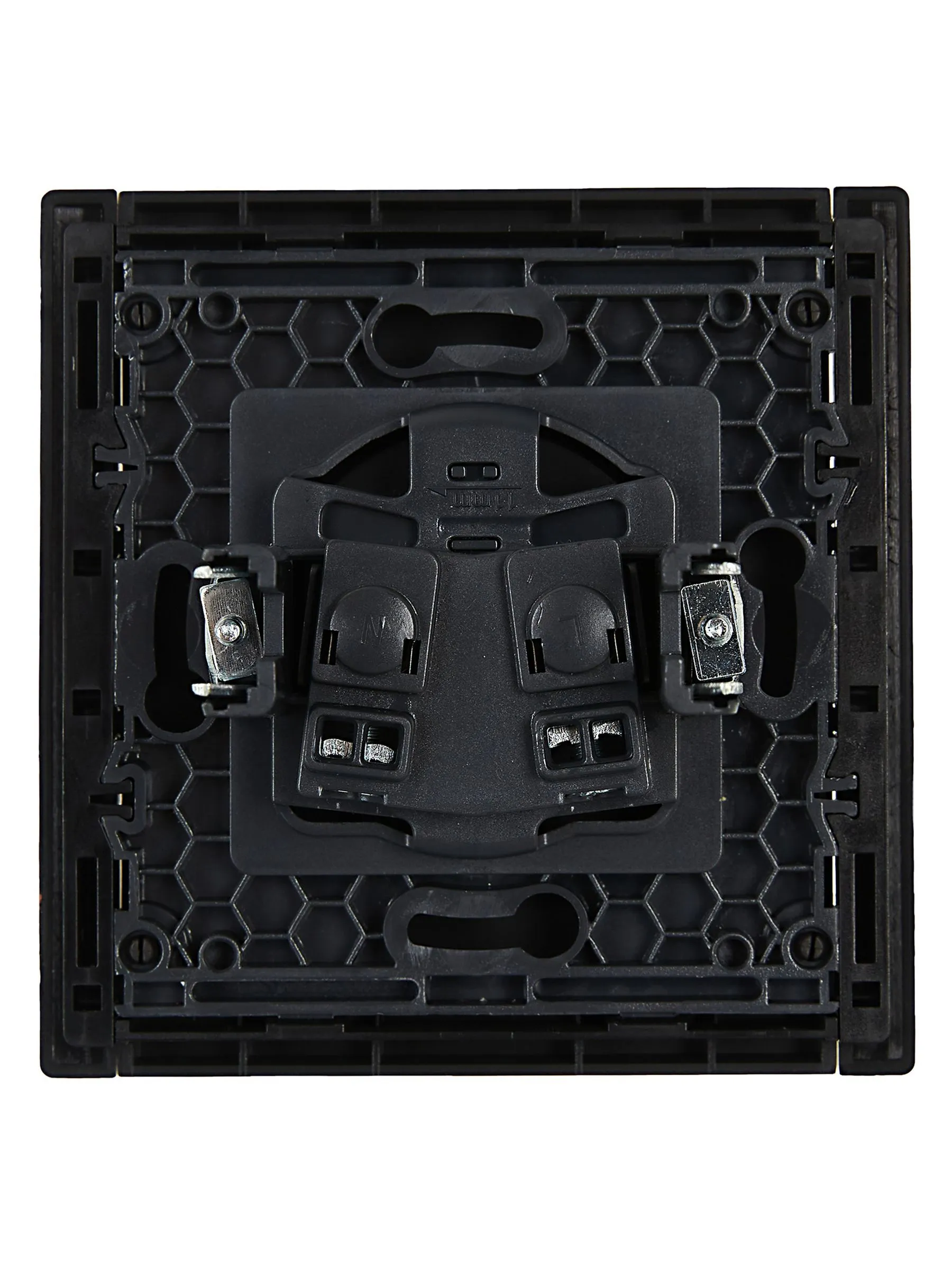 FORTE&PIANO Розетка 1-местная без заземления без защитных шторок винтовое крепление 10А FP118 черный IEK - Фото 3