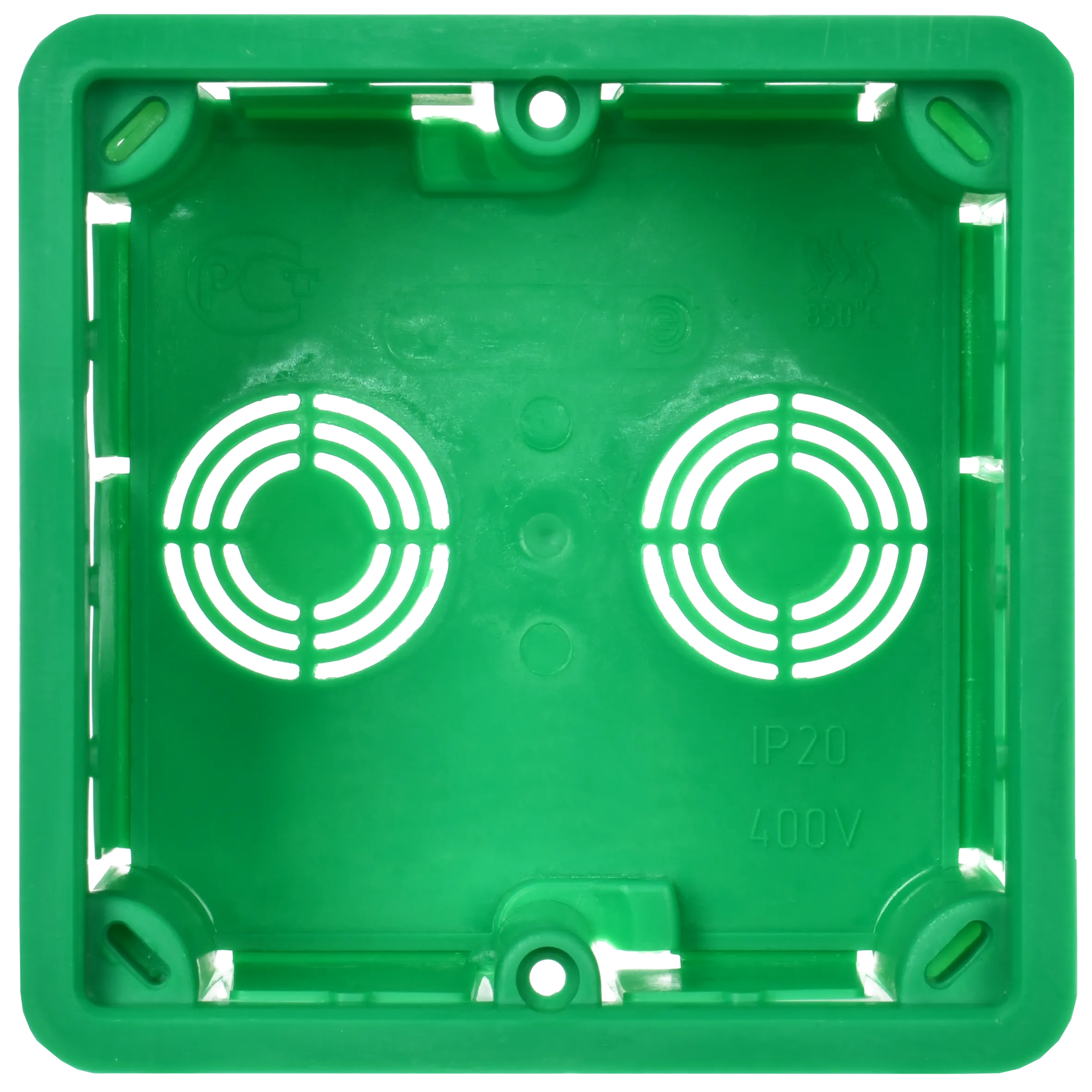 Коробка распаячная КМ41021 для полых стен безгалогенная (HF) 92х92х45мм с саморезами металлическими лапками и крышкой IEK - Фото 5