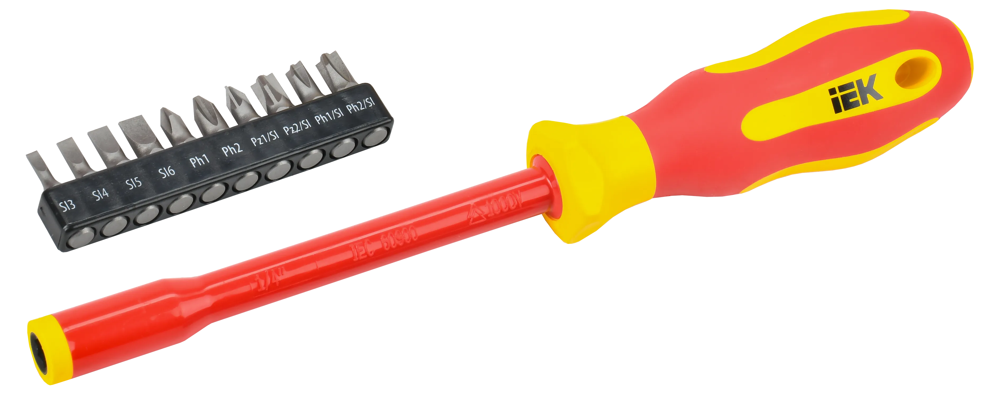 ARMA2L 5 Отвертка диэлектрическая с набором бит Т2 11шт IEK