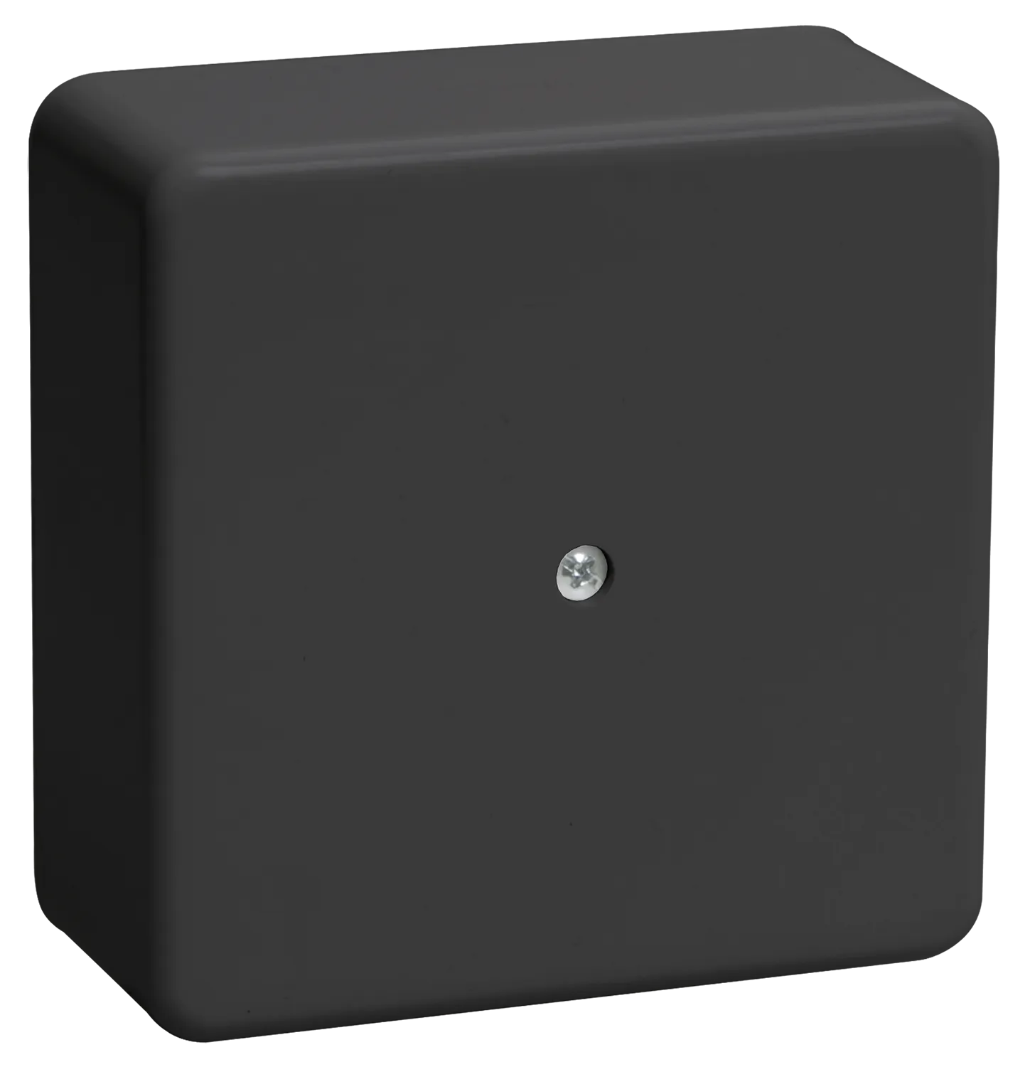 Коробка распаячная КМ для открытой проводки безгалогенная (HF) 75х75х28мм (6 клемм 6мм2) черная (RAL 9005) IEK