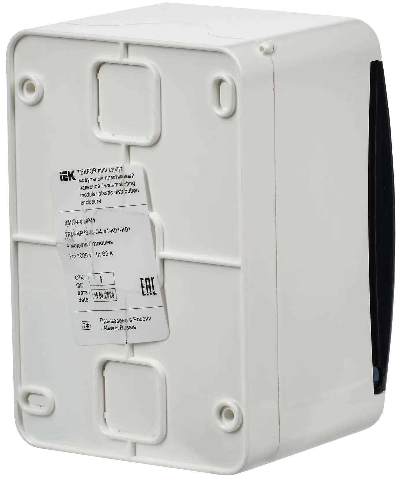 TEKFOR Mini Корпус пластиковый КМПн-4 IP41 белый IEK - Фото 3